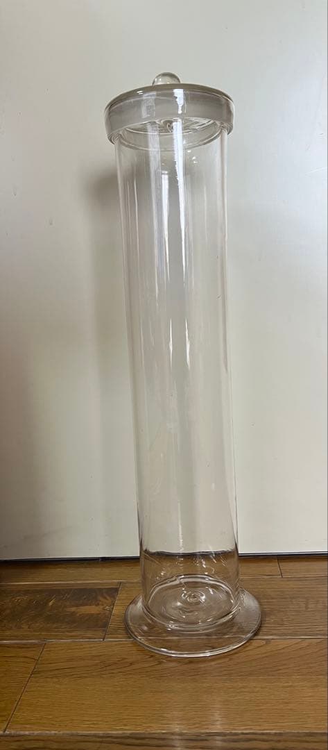 ガラス製標本瓶(すり合わせ蓋付き)高さ約50cm