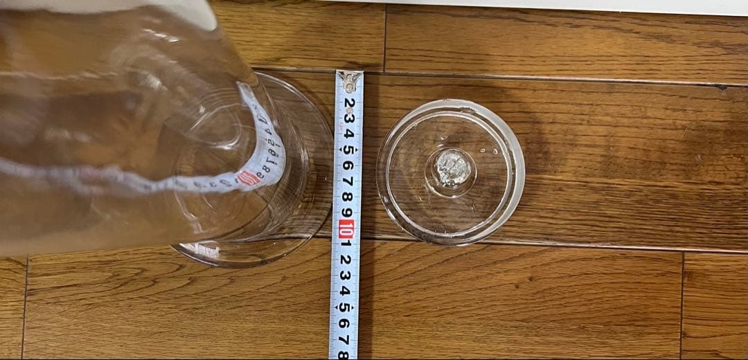 ガラス製標本瓶(すり合わせ蓋付き)高さ約50cm