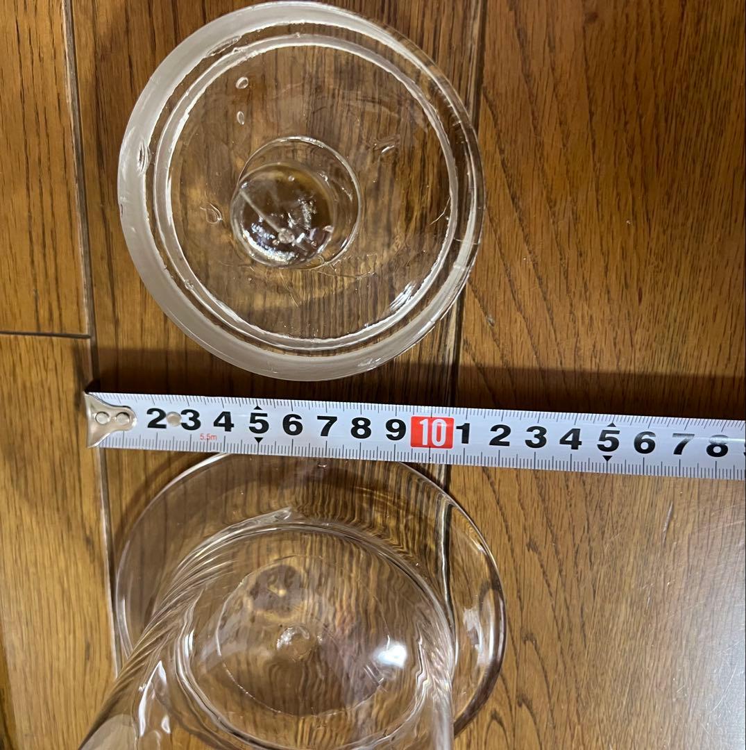 ガラス製標本瓶(すり合わせ蓋付き)高さ約50cm