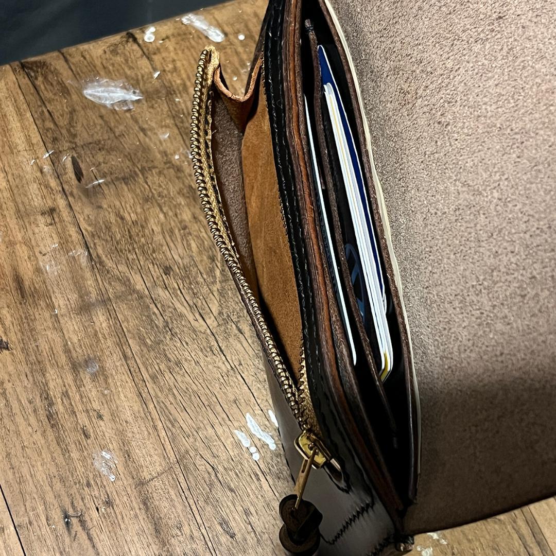 クロムエクセル長財布 クロムエクセル 茶芯 オリジナル一点物 ホーウィン