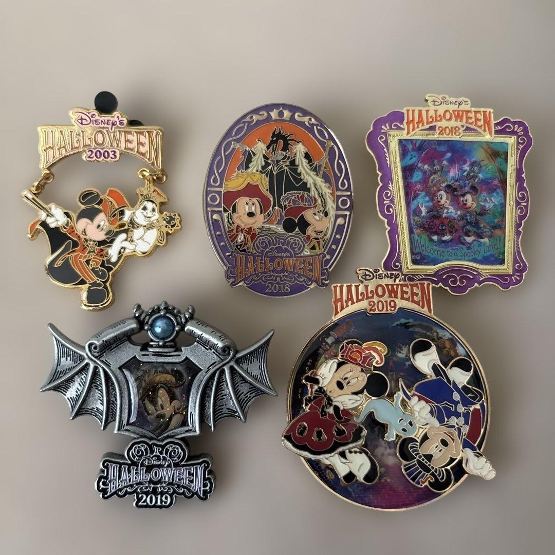 【ハロウィン5点セット】ディズニー ピンバッジ 2003含む 2018 2019