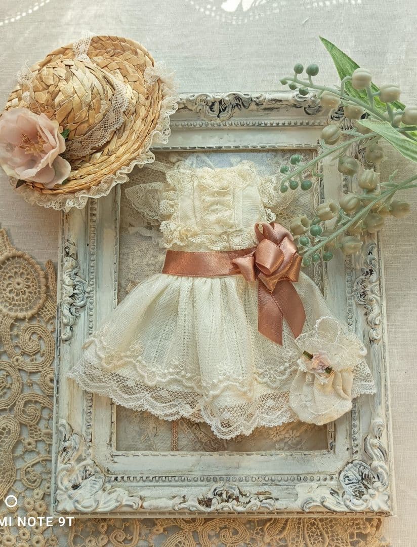 Handmade　ビスクドール　アウトフィット　ミニョネット　約18cm前後