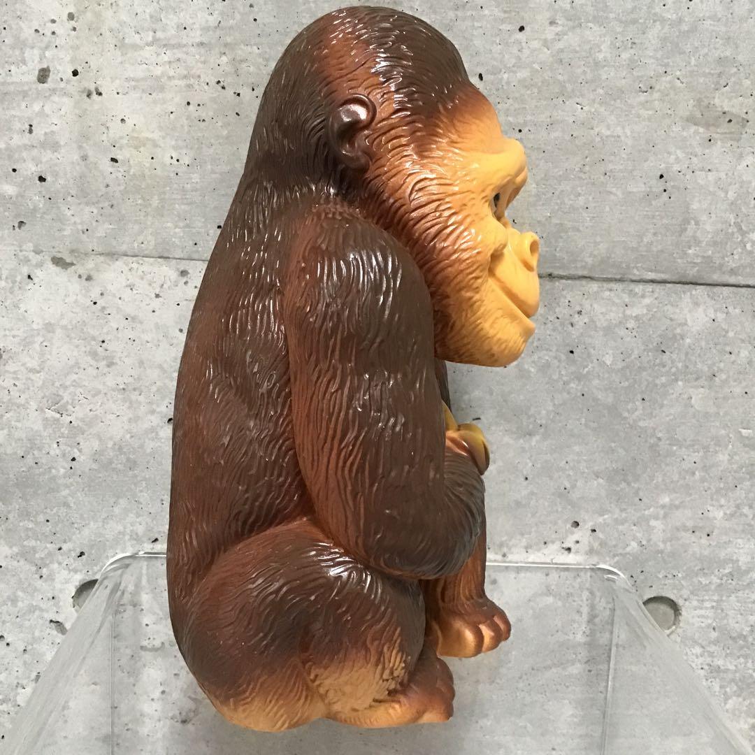 70s ゴリラ ビンテージ ソフビドール 貯金箱 BIGサイズ