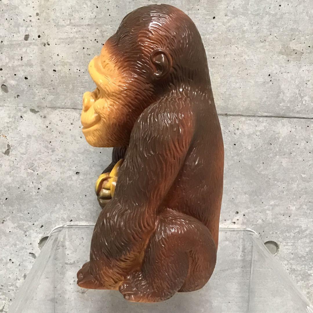 70s ゴリラ ビンテージ ソフビドール 貯金箱 BIGサイズ