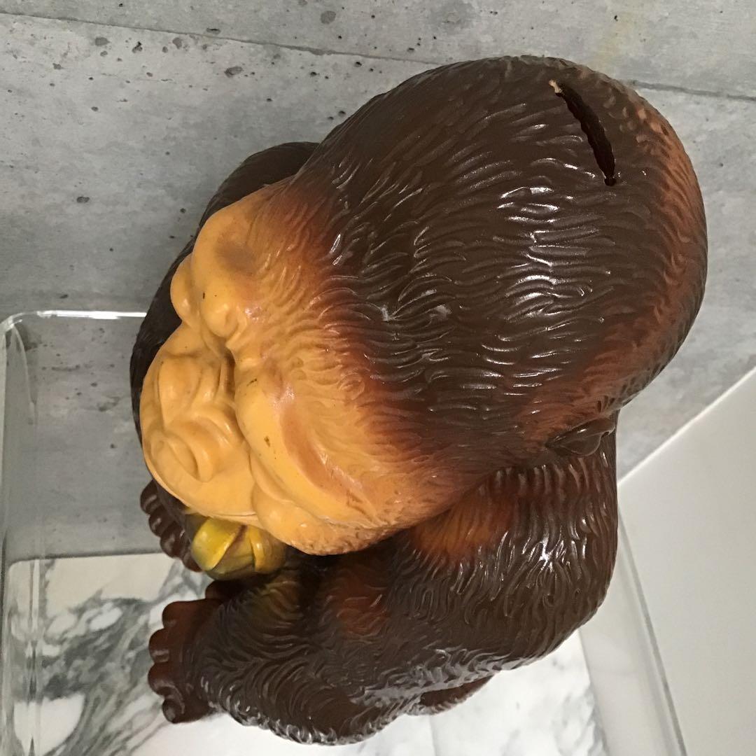 70s ゴリラ ビンテージ ソフビドール 貯金箱 BIGサイズ