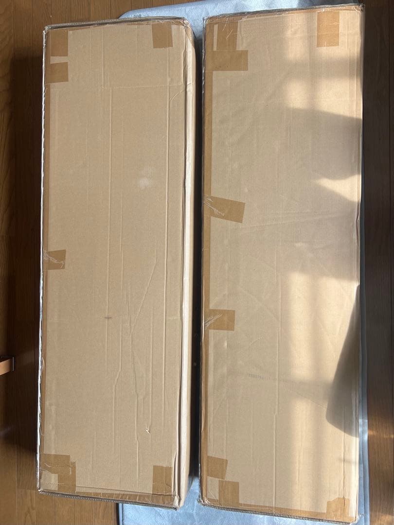 【新品未開封】RASIK ダブルベッド 天然木ウォールナット高さ調整 ローベッド