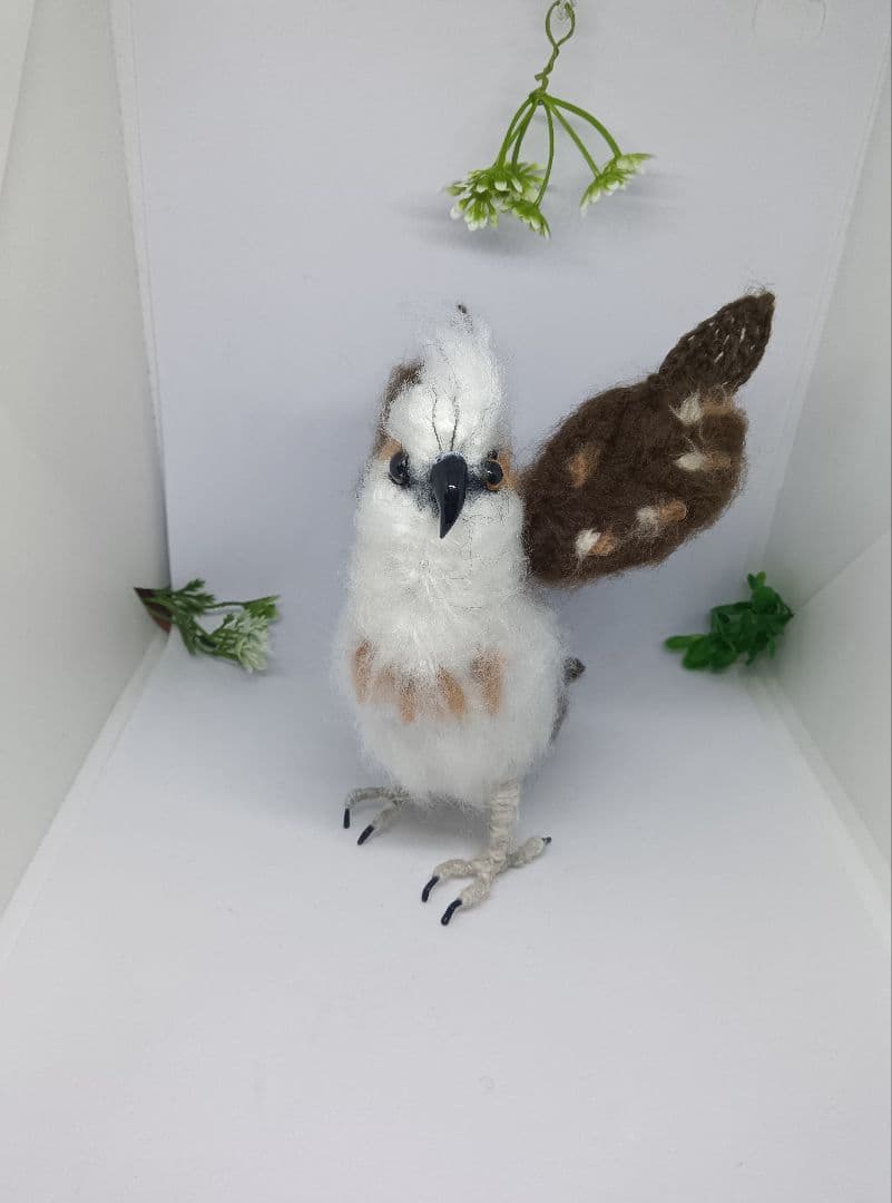 編みぐるみ　インコKeyホルダー6個　猛禽類5羽　〈レモン〉