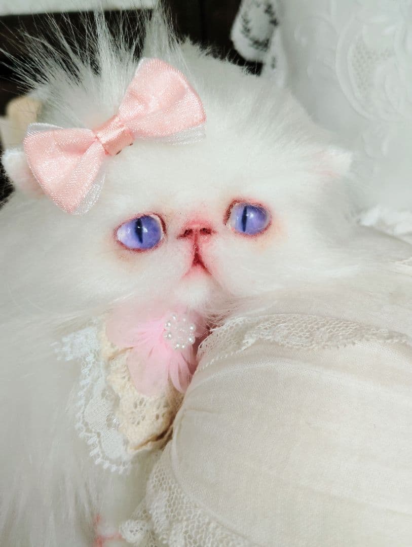 希少♡パープルアイ♡子猫ちゃん♡アートドール♡ぬいぐるみ♡