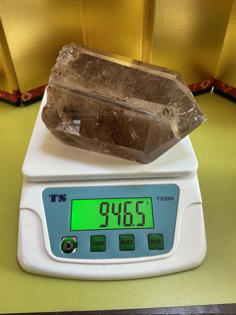 スモーククォーツ金針ルチル　ルチルクォーツ　観賞石