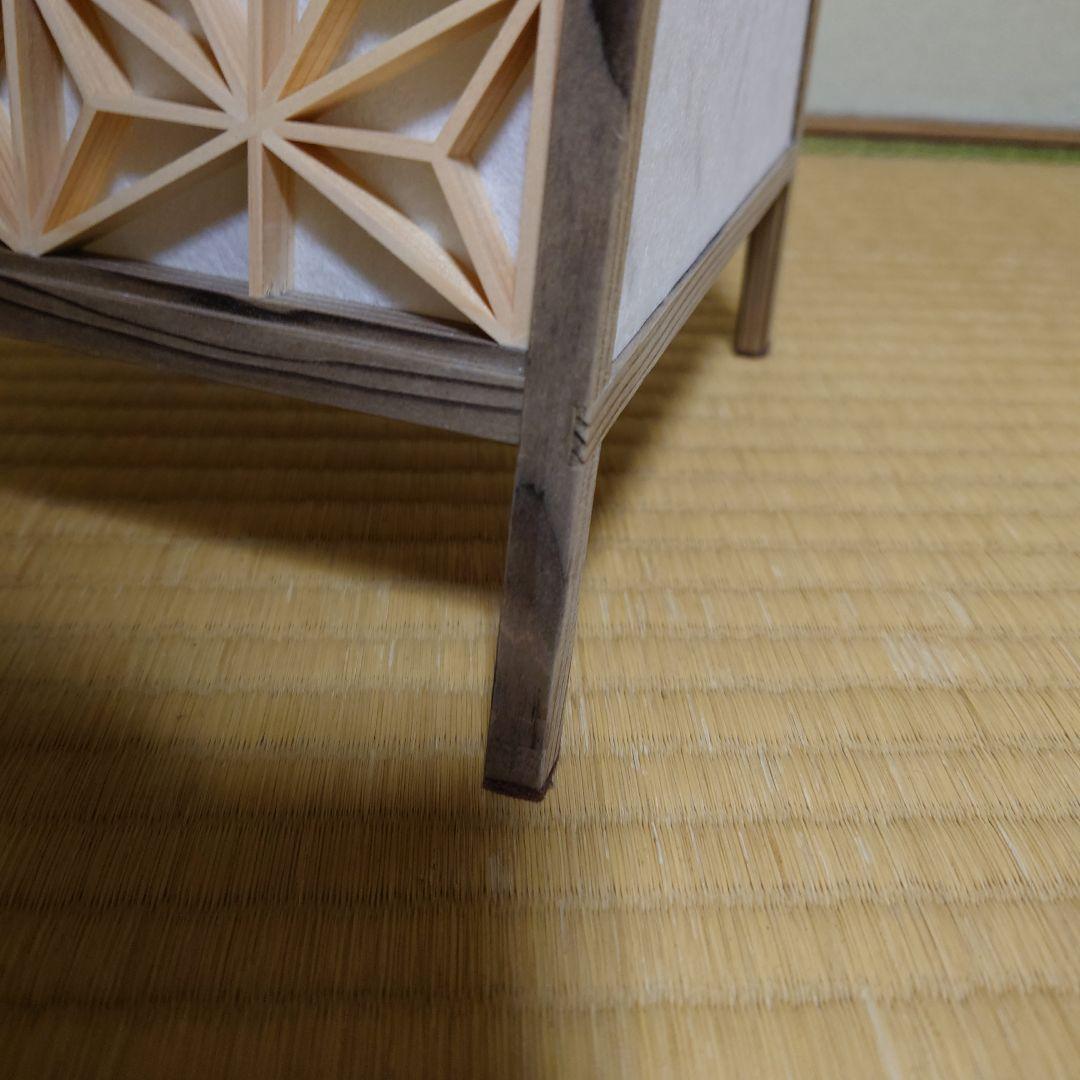 行灯　フロアライト（組木細工　神代杉フレーム　吉原木工所）