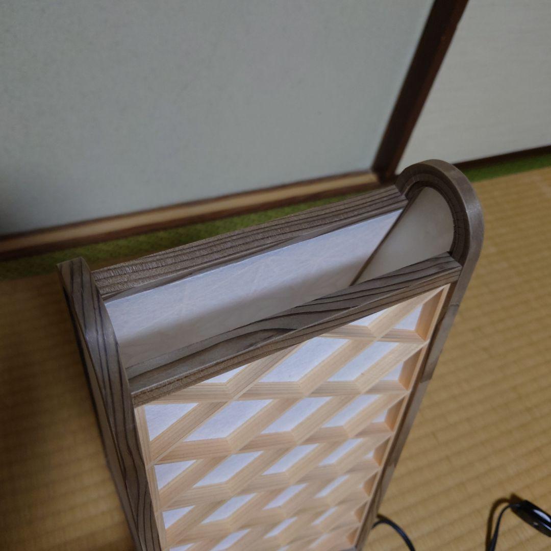 行灯　フロアライト（組木細工　神代杉フレーム　吉原木工所）