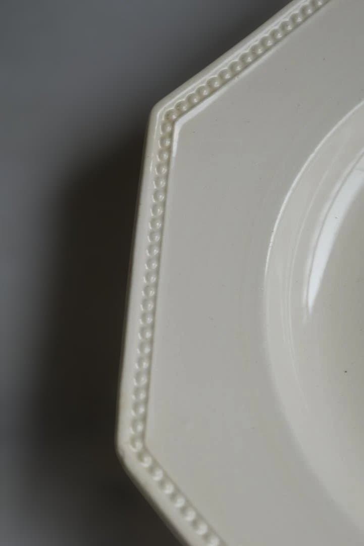 サルグミンヌ　オクトゴナル深皿（24.5㎝）　フランスアンティーク