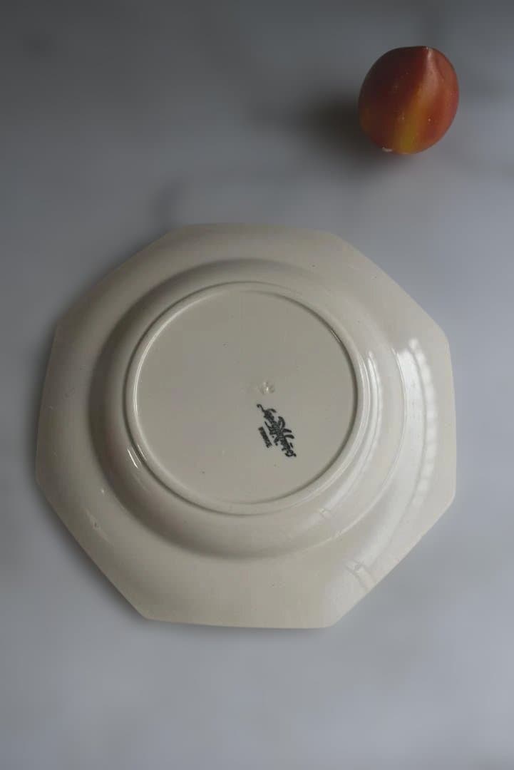 サルグミンヌ　オクトゴナル深皿（24.5㎝）　フランスアンティーク