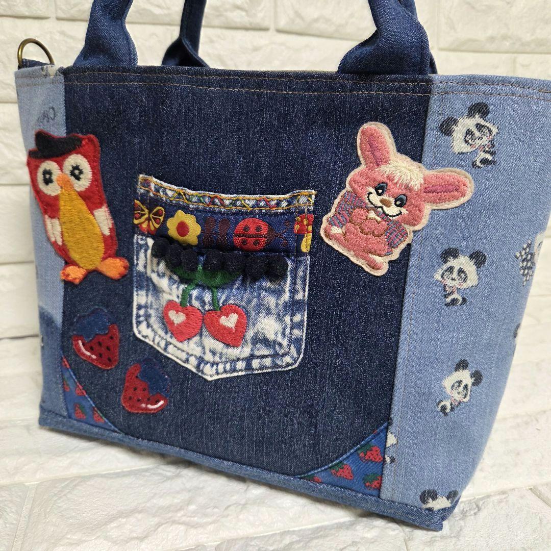 936 デニム＊リメイク＊Tシャツ＊バッグ＊トートバッグ