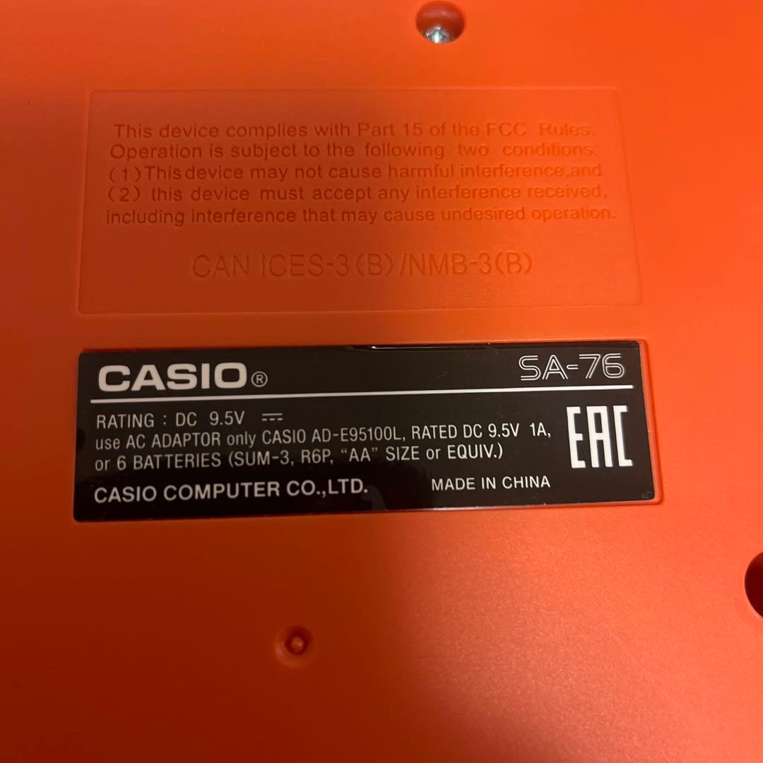 CASIO MINI KEYBOARD SA-76 44鍵 アダプター付①