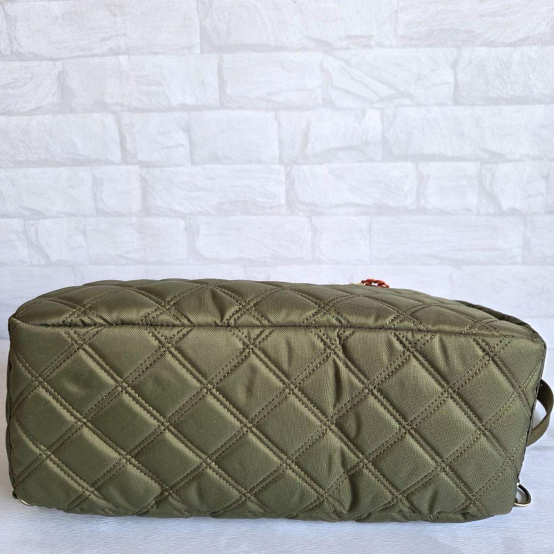 【訳あり】ボストン型4way バッグ(L)　撥水キルト　ハンドメイド