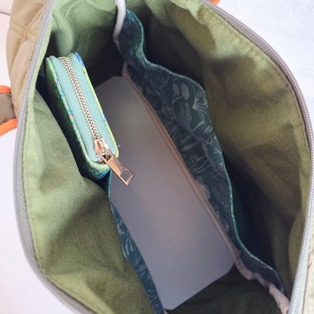 【訳あり】ボストン型4way バッグ(L)　撥水キルト　ハンドメイド