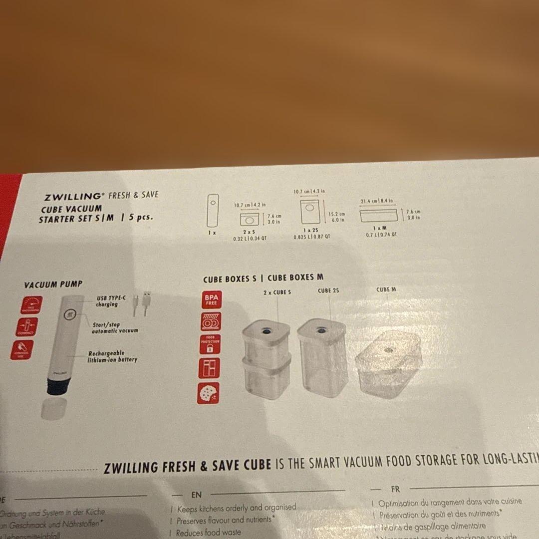 フレッシュ&セーブキューブバキュームスターター5点セットとXSサイズ3pセット