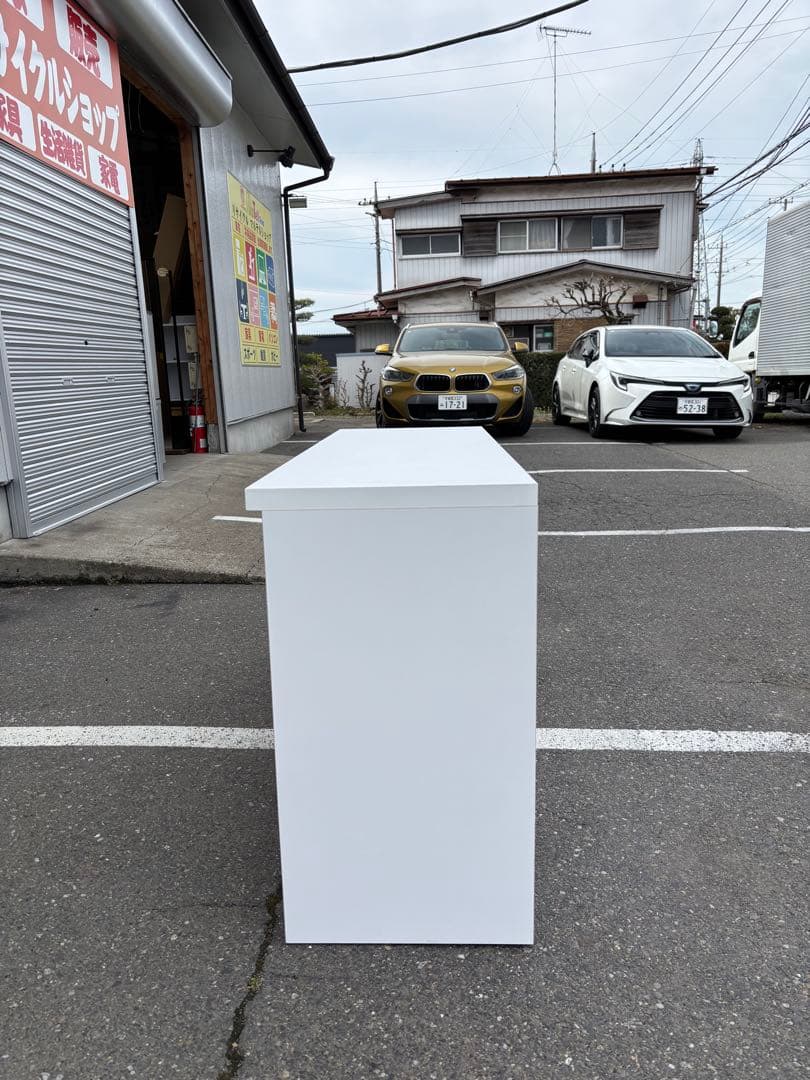 伸長天板付き チェスト 衣類収納 デスク ホワイト