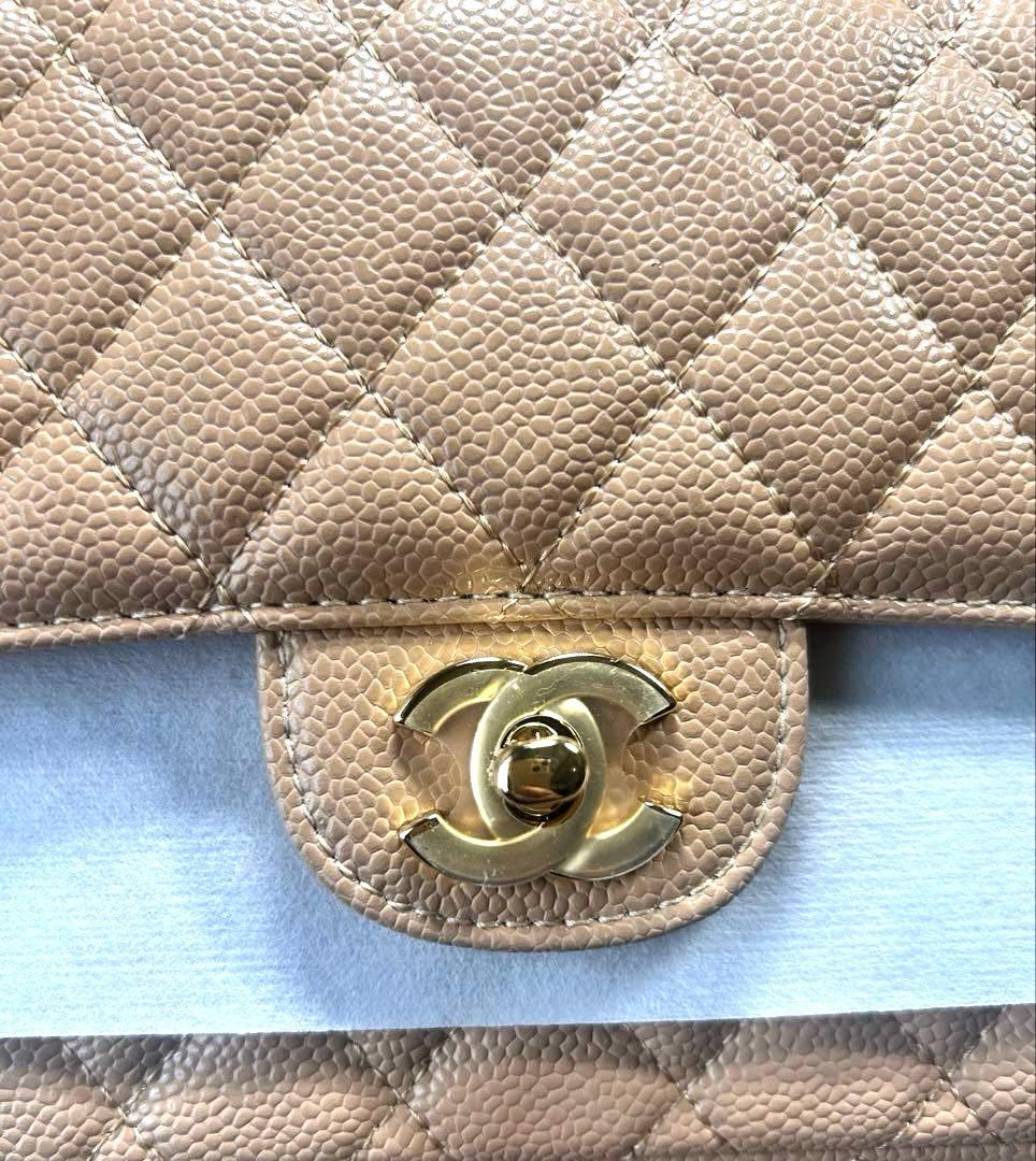 【週末だけのおまけ付き】チェーンバック25㎝　キャビアスキン本革　ノベルティ