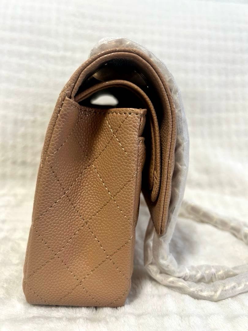 【週末だけのおまけ付き】チェーンバック25㎝　キャビアスキン本革　ノベルティ