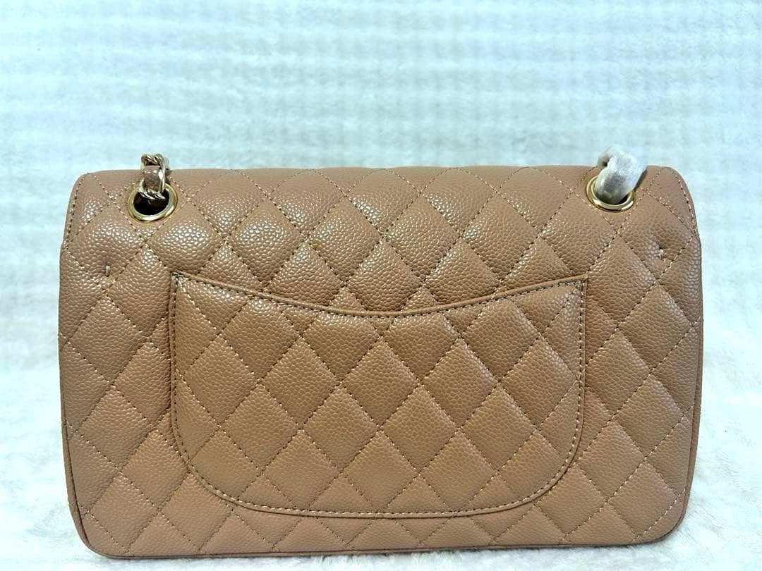 【週末だけのおまけ付き】チェーンバック25㎝　キャビアスキン本革　ノベルティ