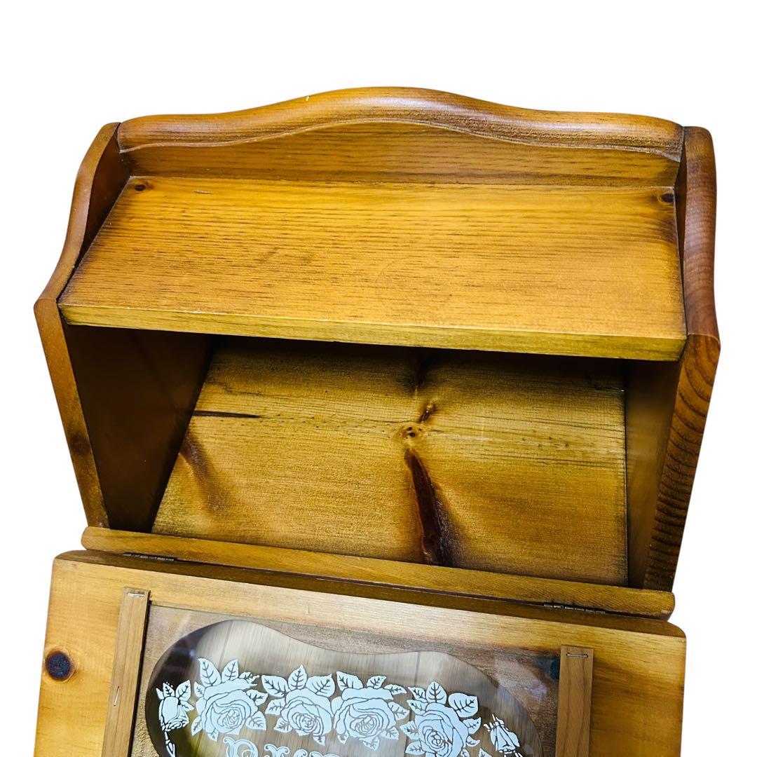 木製ブレッドボックス　ケース　稀少