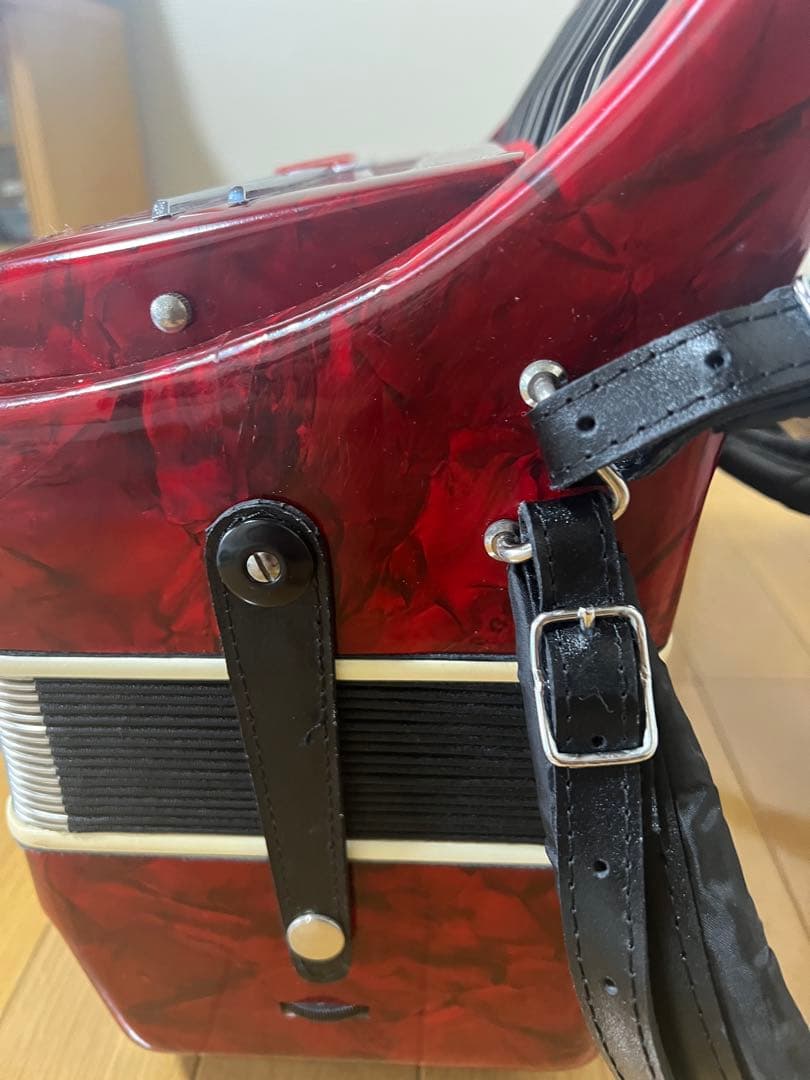 BAI-LE アコーディオン 30鍵 24ペース　赤　ケース付き