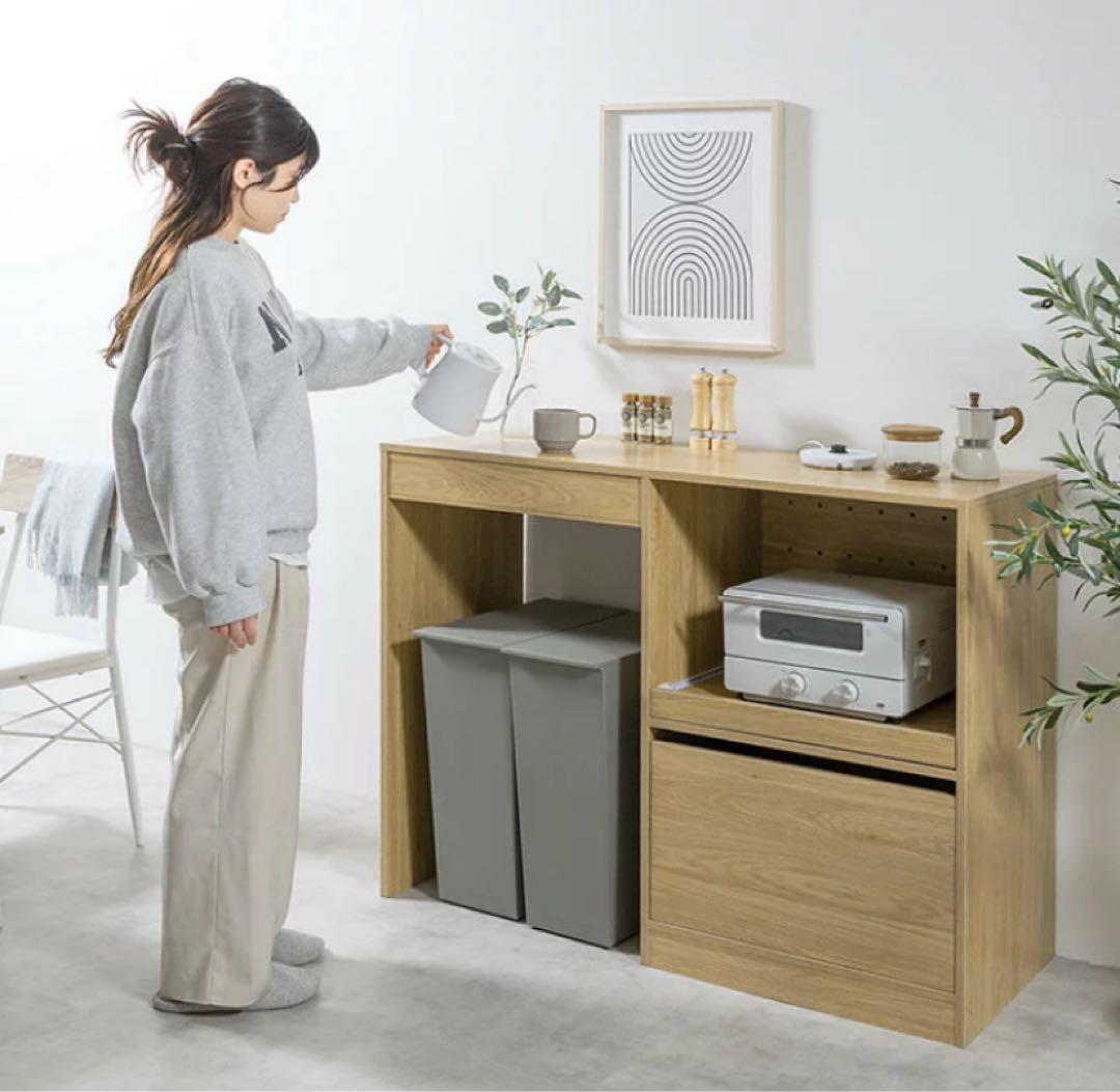 家具350 Conina コシーナ ゴミ箱上ラック キッチン収納 ナチュラル