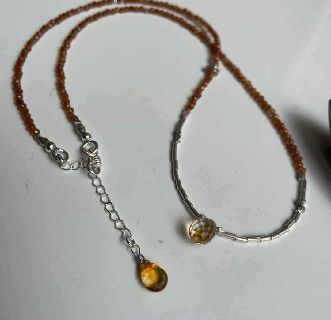 カレンシルバー　ネックレス　シトリン※N57-2 　ラルビカイト※N70-2