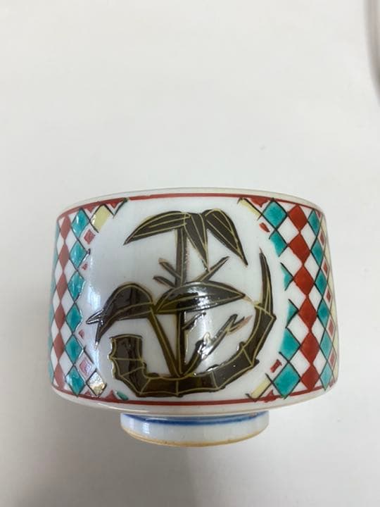 北出塔次郎　松竹梅　湯呑み 5客　九谷焼　汲出茶碗