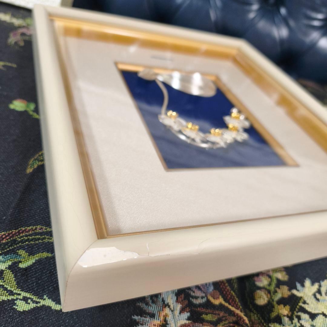 ​純銀 貴金属画 胡蝶蘭 1本立 2号 大淵武則 光則作 額装