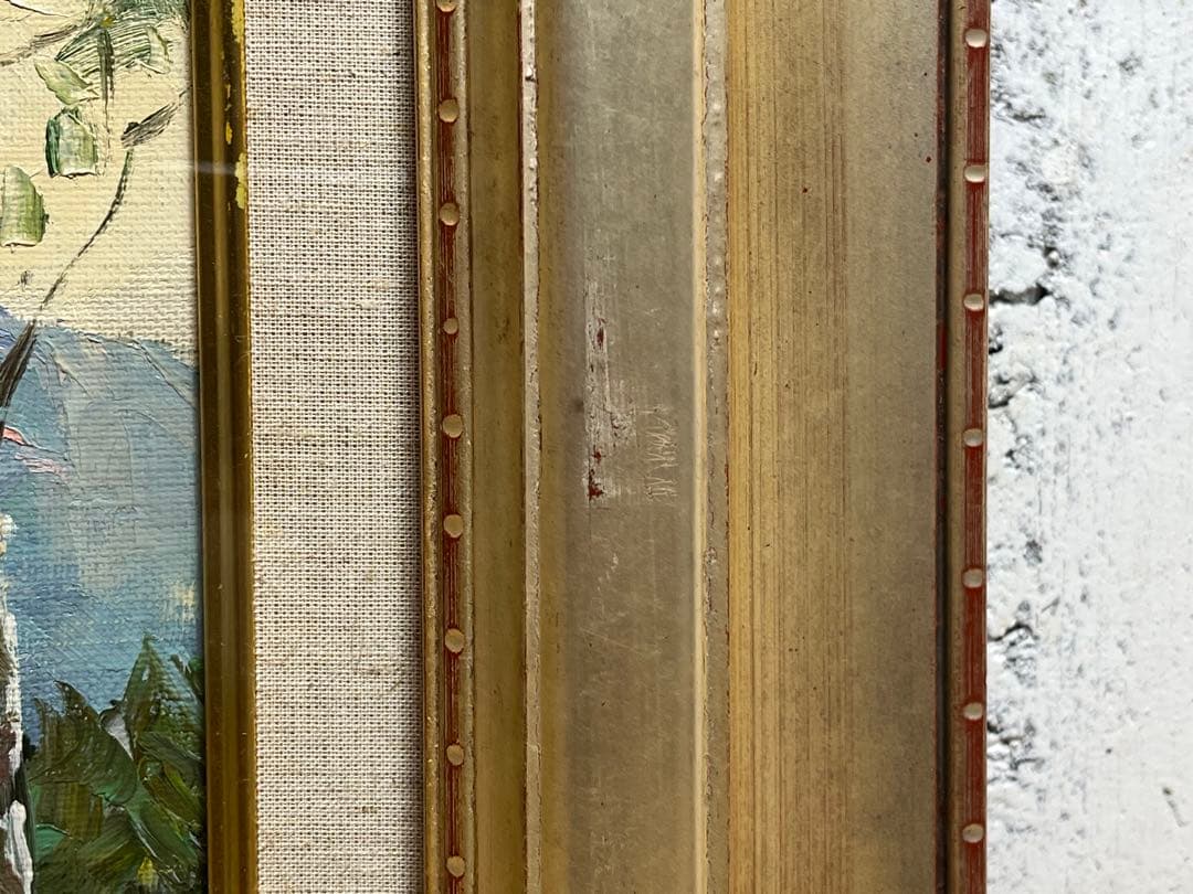 風景画 「浅間高原」 油絵 油彩 肉筆 サイン有り