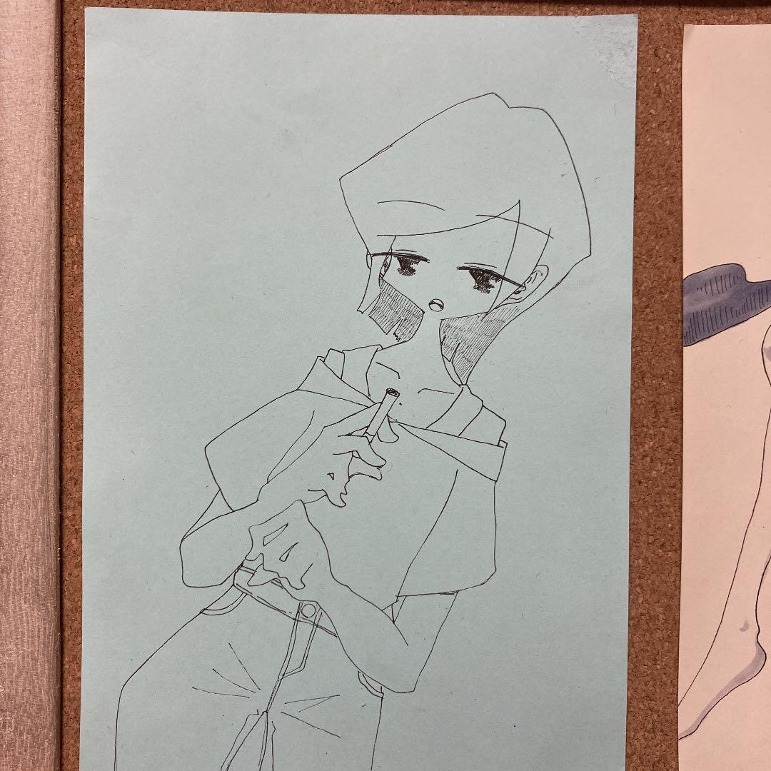 喫煙ガールズ 原画(3枚セット)