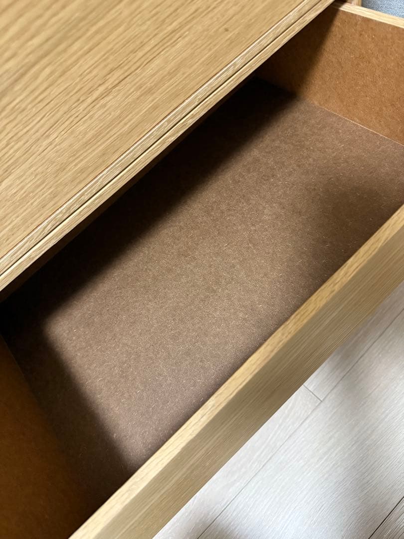 [廃盤]2個セット 無印良品 木製収納ケース・引出式・2段・ワイド・オーク材