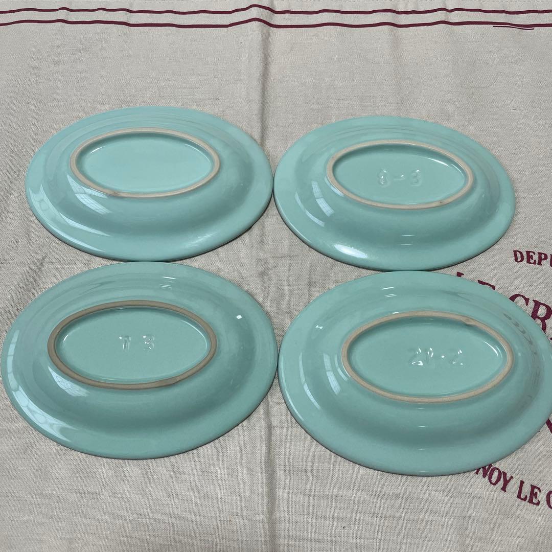 美品LE CREUSET ミントグリーン 皿 4枚セット