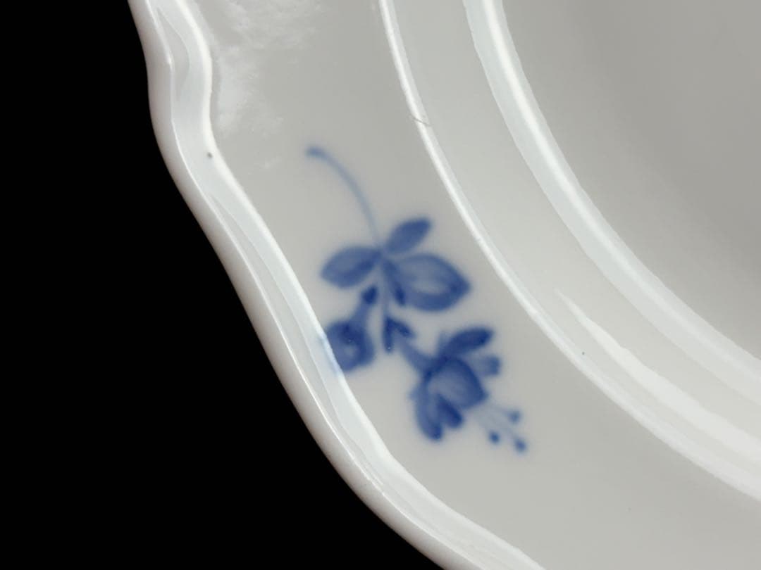 Meissen ブルー花柄 プレート1850〜1860年 保証書付 C−2840