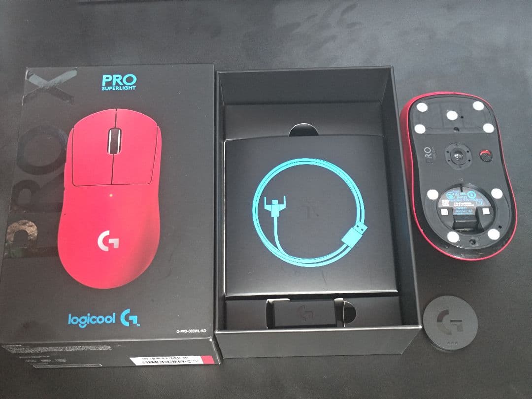 logicool PRO X SUPERLIGHT レッド ゲーミングマウス
