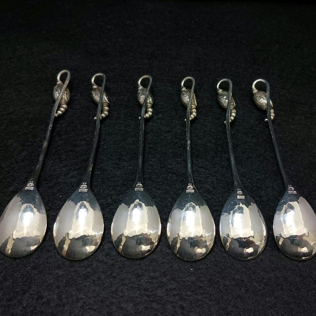 Y2126 ジョージジェンセン ブロッサム スプーン6本 シルバー925　ma