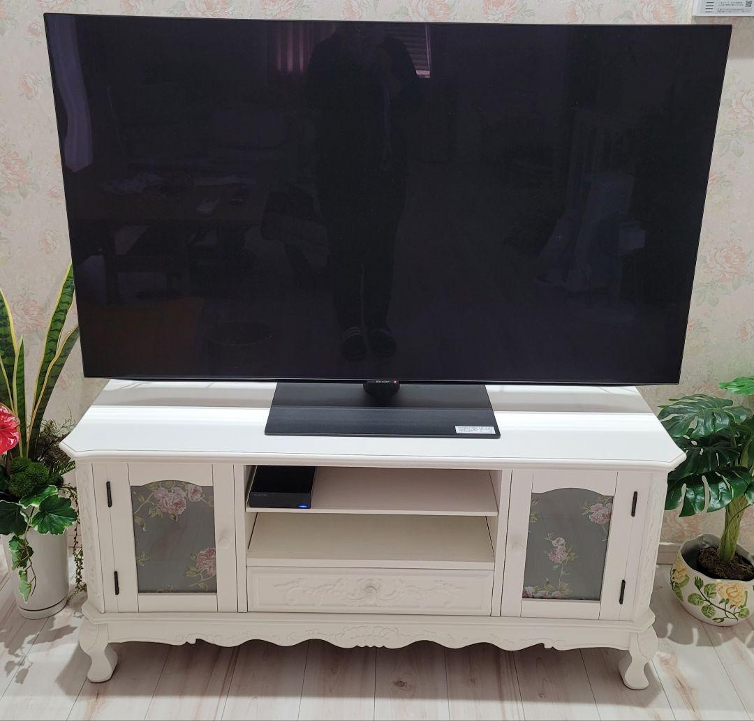 ロココ調　テレビボード　テレビ台　ねこ脚　ネコ脚　ねこ足　猫足