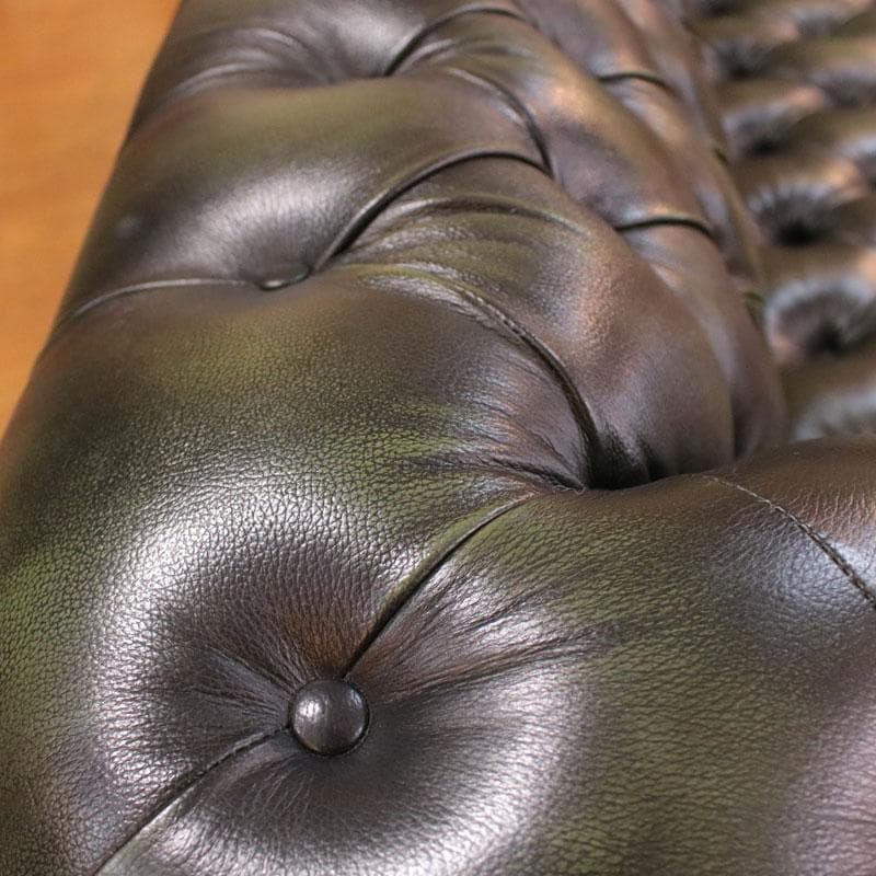 チェスターフィールド 総革張り 3人がけソファ トリプルソファ 668-035