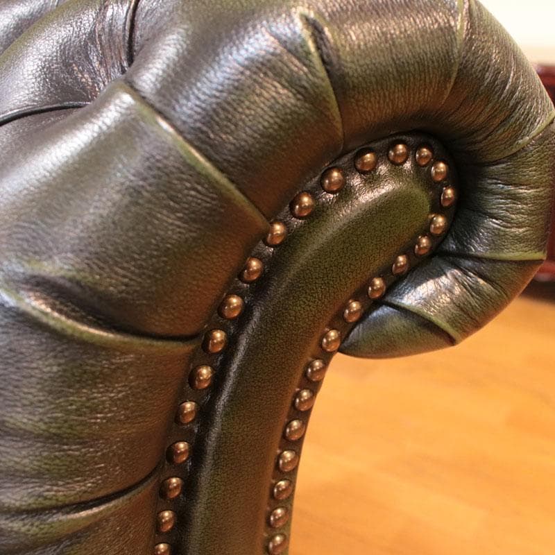 チェスターフィールド 総革張り 3人がけソファ トリプルソファ 668-035