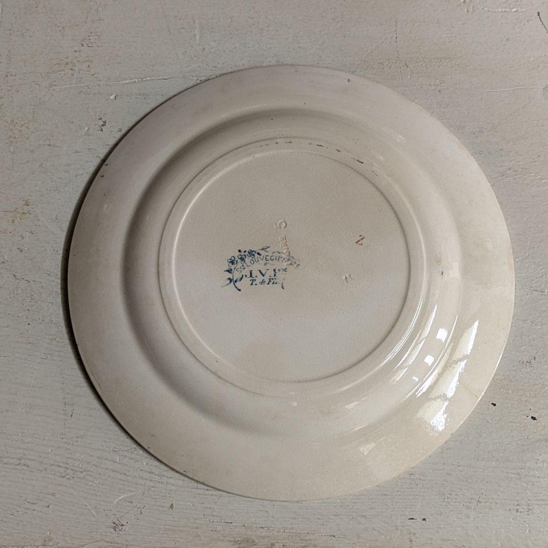 フランスアンティーク　プレート ジュールヴィエイヤールボルドー ルーヴシエンヌA