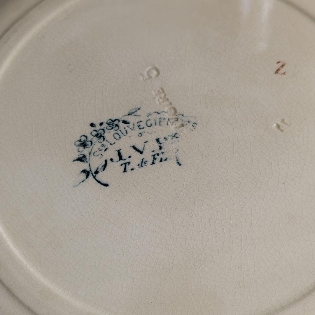 フランスアンティーク　プレート ジュールヴィエイヤールボルドー ルーヴシエンヌA