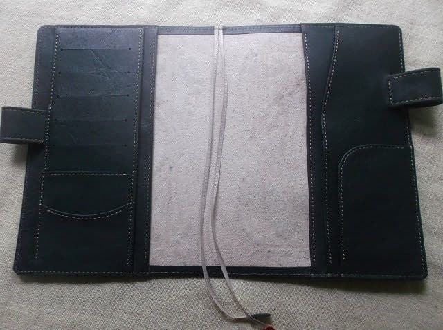 ほぼ日手帳仕様のB6サイズレザー手帳カバー　刻印＆拭き染め