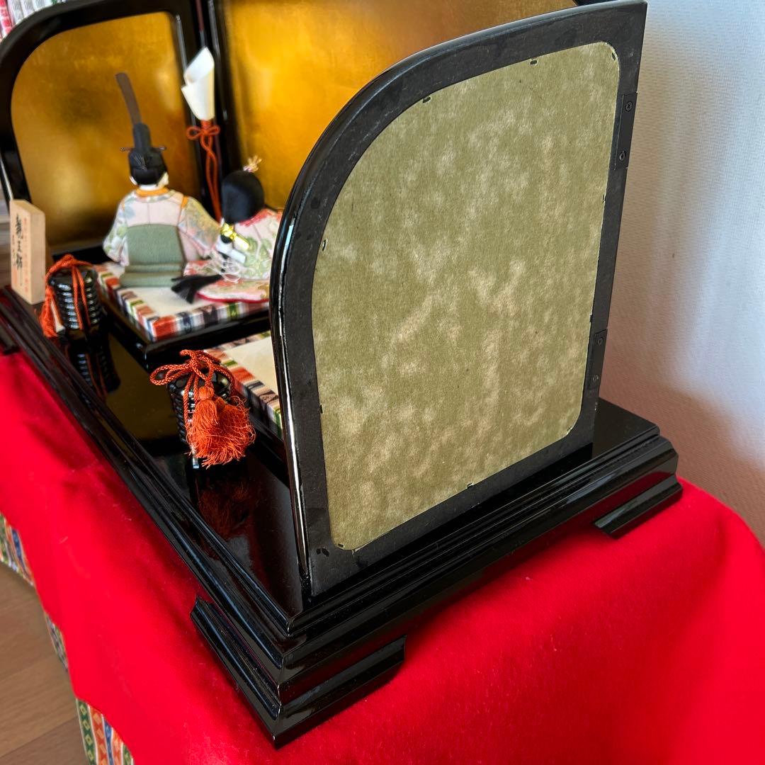 原孝州　親王飾　やさしいお雛様　　木目込雛　花柄着物