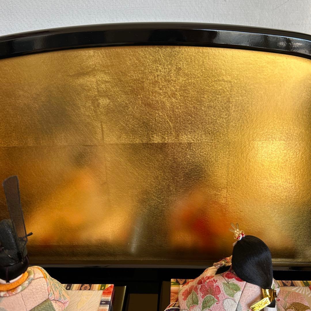 原孝州　親王飾　やさしいお雛様　　木目込雛　花柄着物