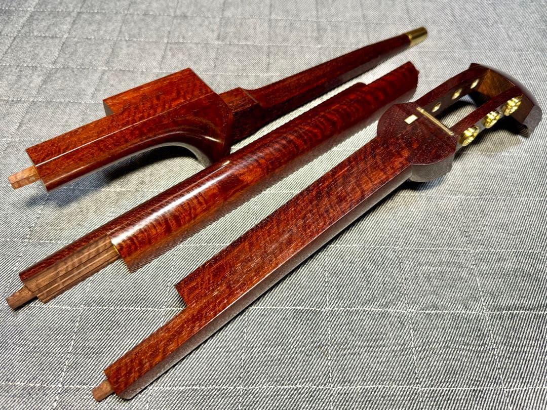 【大虎杢・極】最高峰 津軽三味線 K18 金細 子持綾杉 極上美品 超希少 太棹