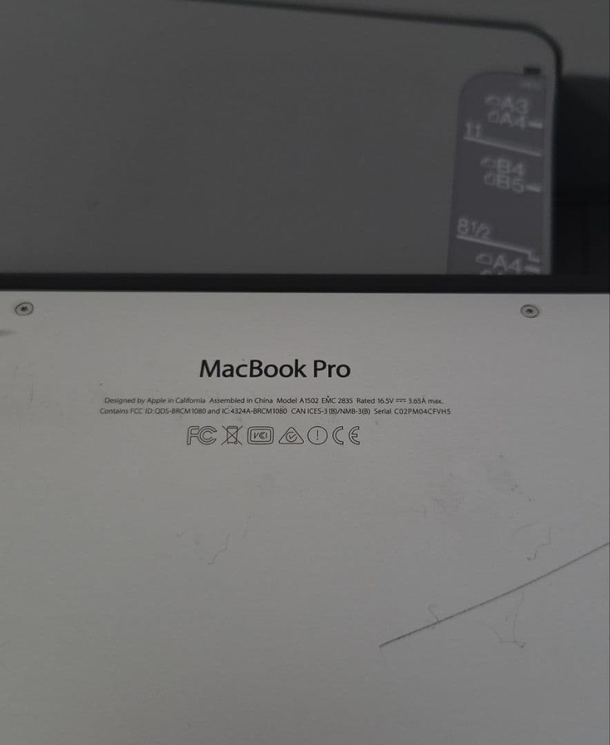 MacBook本体 MacBookPro Retina13-inch, Early2015