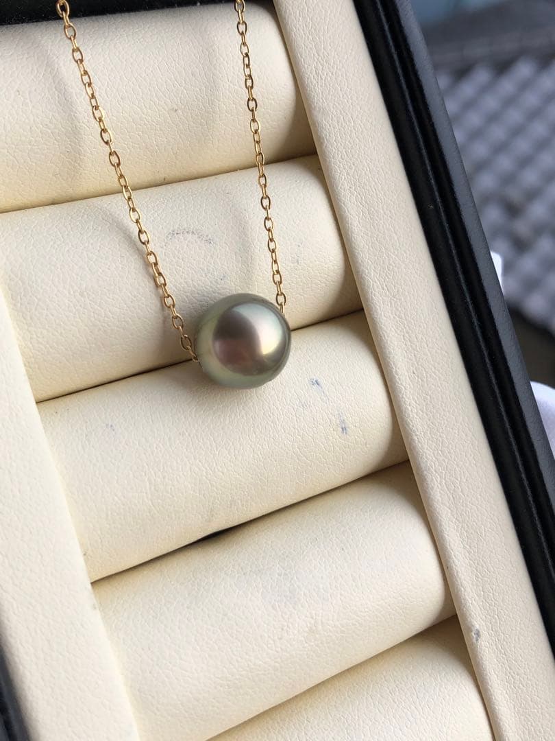 希少色 黒蝶真珠ネックレス　PJ7